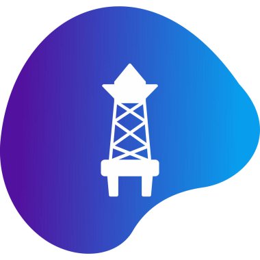 Uydu kulesi işaret çizgisi ağ simgesi, vektör illüstrasyonu