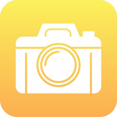 Bir kamera simgesinin vektör illüstrasyonu 