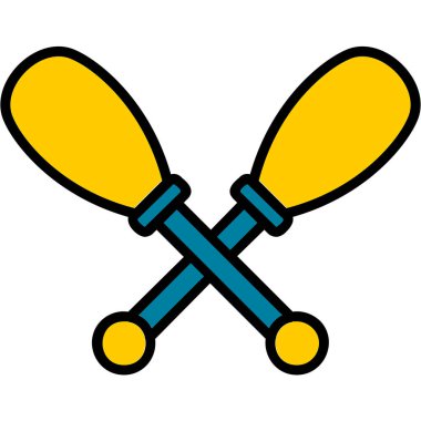 vector illustration of oars icon