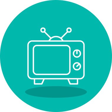 televizyon simgesi, basit vektör illüstrasyonu