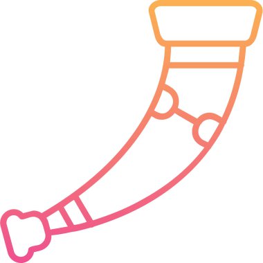 Boynuz. Web simgesi basit illüstrasyon