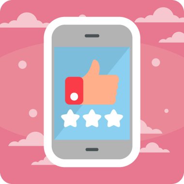 derecelendirme simgesi, vektör illüstrasyonu basit tasarım