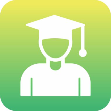 Öğrenci. Web simgesi basit illüstrasyon 