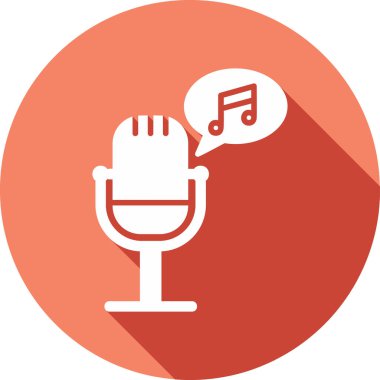 mikrofon web simgesi, vektör çizim 