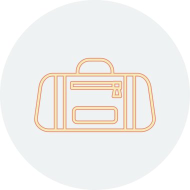 Spor çantası simgesi, vektör illüstrasyonu