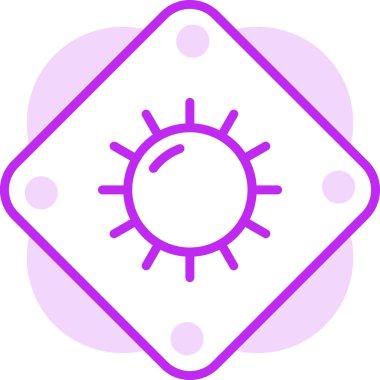 Güneş. Web simgesi basit illüstrasyon 