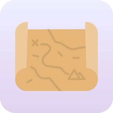 harita simgesinin vektör illüstrasyonu 