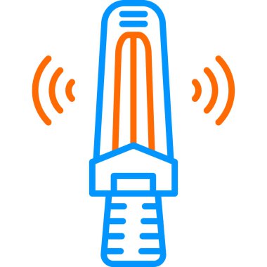 Metal dedektörü. Web simgesi basit illüstrasyon             