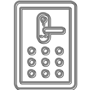 Akıllı kilit. Web simgesi basit illüstrasyon