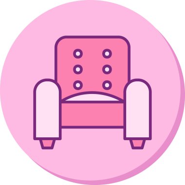 Kol Koltuğu Web simgesi basit illüstrasyon