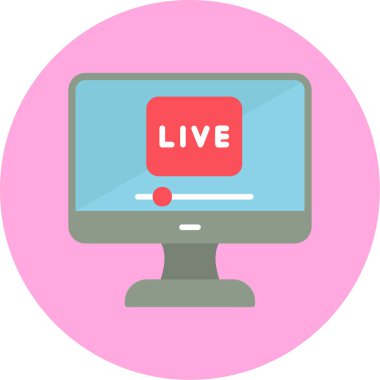 Bilgisayar ekranındaki canlı metnin vektör illüstrasyonu