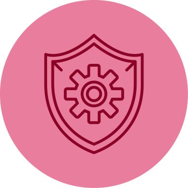 vites işaretli kalkan, vektör çizimi basit tasarım