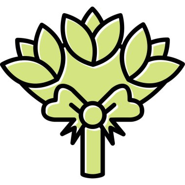 Çiçek buketi. Web simgesi basit illüstrasyon