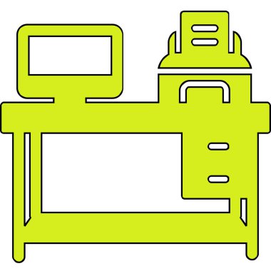 işyeri web simgesi vektör illüstrasyonu