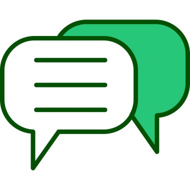 Sohbet simgesi vektör illüstrasyonu 