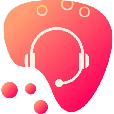 Kulaklık. Web simgesi basit illüstrasyon