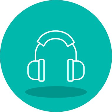 Kulaklık. Web simgesi basit illüstrasyon 