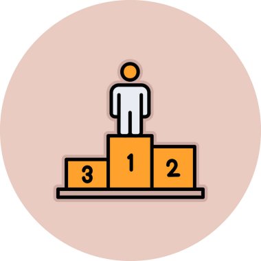 Podyum vektör simgesinde kazanan