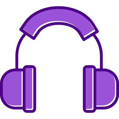 Kulaklık. Web simgesi basit illüstrasyon 