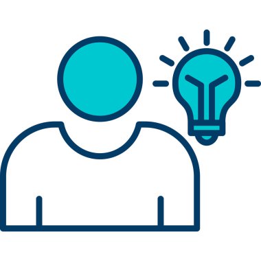 Fikir simgesinin vektör illüstrasyonu 