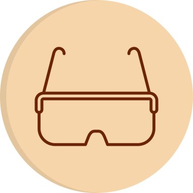 Gözlük. Web simgesi basit illüstrasyon 