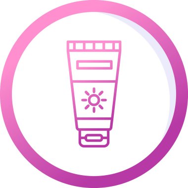 Güneş kremi simge vektör çizim.