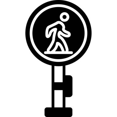 Yürüyüş simgesi vektör illüstrasyonu