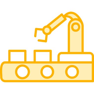 Otomasyon web simgesi, vektör illüstrasyonu