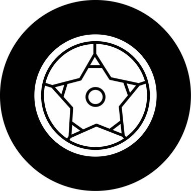 Futbol topu simgesi, vektör illüstrasyonu basit tasarım