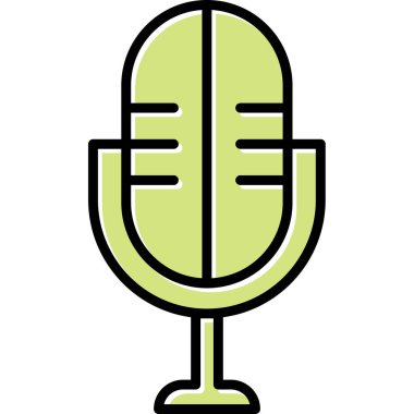 Retro mikrofonun vektör illüstrasyonu