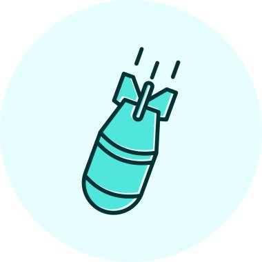 Hava bombası. Web simgesi basit illüstrasyon