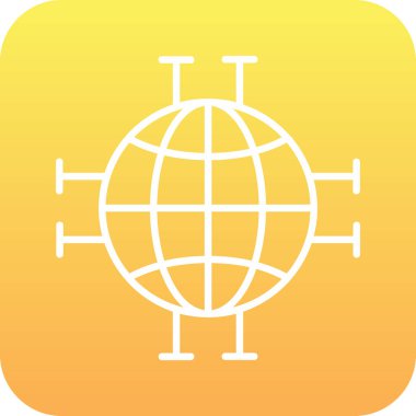 Dünya çapında web simgesi vektör illüstrasyonu               