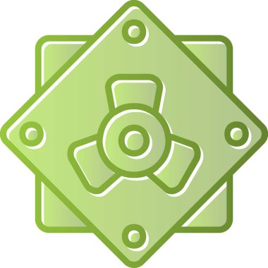 air fan simgesi, vektör illüstrasyonu basit tasarım