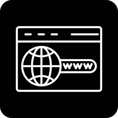 Web tarayıcı simgesi, vektör illüstrasyonu basit tasarım