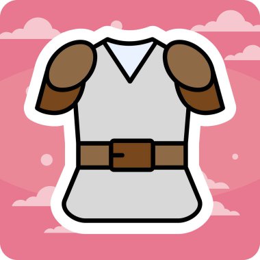 Gömlek simgesi, vektör illüstrasyonu basit tasarım