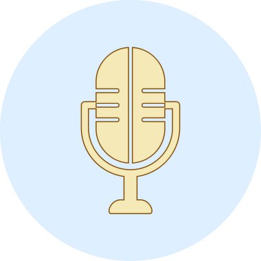 mikrofon simgesi vektör illüstrasyonu 