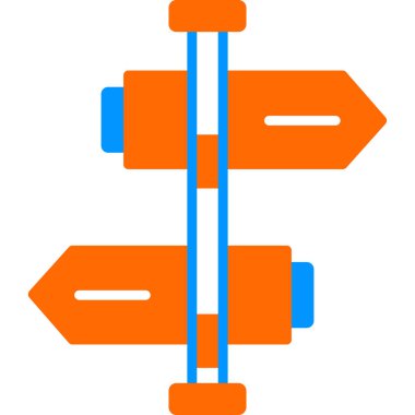 Bir sokak işaretinin vektör illüstrasyonu