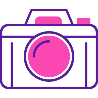 Bir kamera simgesinin vektör illüstrasyonu 