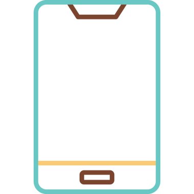 Cep telefonu simgesi, vektör illüstrasyonu 