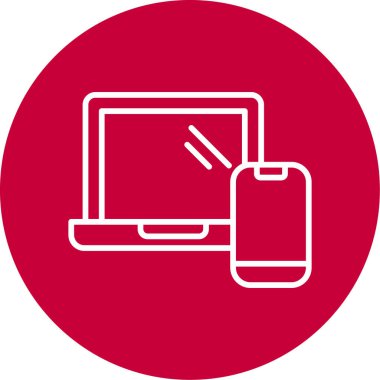 Tepkili web tasarım simgesi, vektör illüstrasyonu basit tasarım