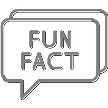 Eğlenceli Gerçekler konuşma balonu web simgesi, vektör illüstrasyonu