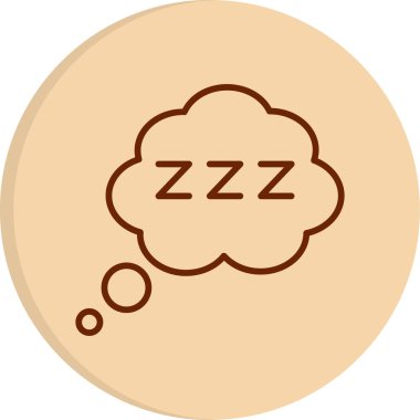 uyku zamanı simgesi, vektör illüstrasyonu basit tasarım