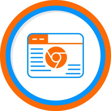 tarayıcı web simgesi, vektör illüstrasyonu
