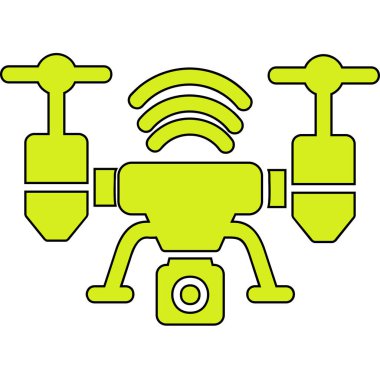 Drone simgesi vektör illüstrasyon tasarımı