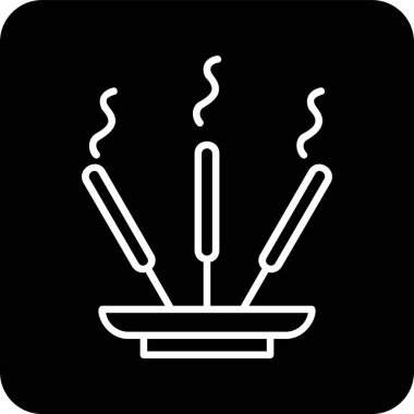 Tütsü çubukları simgesinin web çizimi