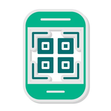 Cep Telefonu Web simgesi vektör illüstrasyonu