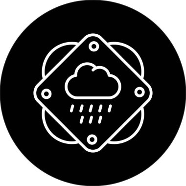 bulut tahmin ikonu ana hatlar biçiminde  