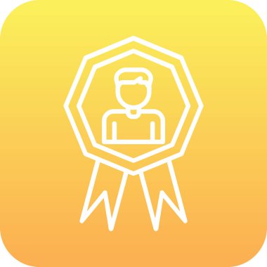 Ayın Çalışanı simgesinin vektör illüstrasyonu