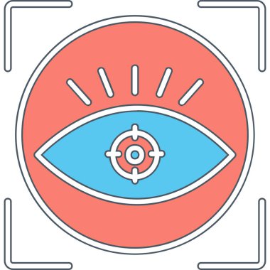 vizyon web simgesi, vektör illüstrasyonu 