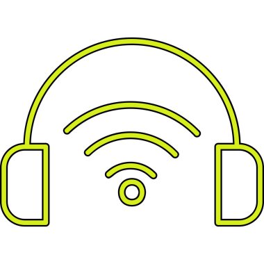 Çevrimiçi Podcast ikon vektör çizimi